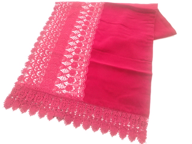 ビロードレース花模様ショール